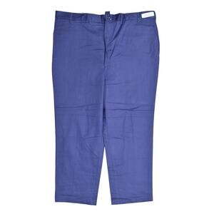 Aramark Navy Blue Work Pants Men's Size 50x30 Zip Solid 100% Cotton